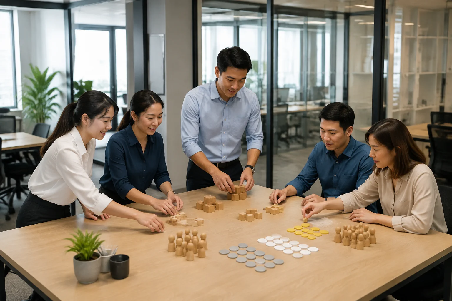 Nhân sự doanh nghiệp Việt Nam phối hợp kiểm tra cách phân loại và xử lý yêu cầu khách hàng trong khu vực vận hành nội bộ, thể hiện việc chuẩn hóa dữ liệu và trách nhiệm sau khi web