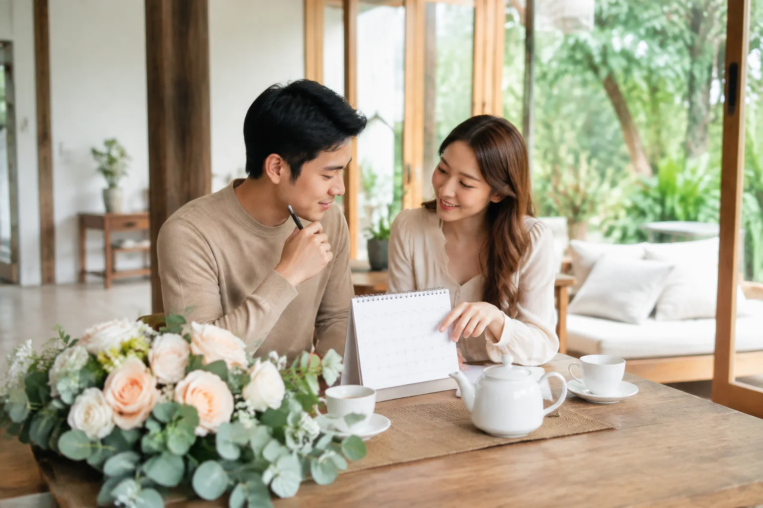 1. Xác định thời gian cưới trước khi đặt tiệc