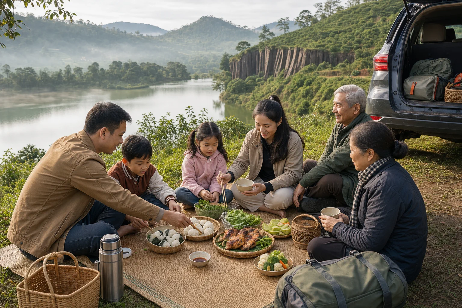 Đặc điểm bữa ăn gia đình khi đi du lịch Đắk Nông